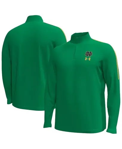 Men's Kelly Green Notre Dame Fighting Irish Playoff Performance Quarter-Zip Jacket - 1