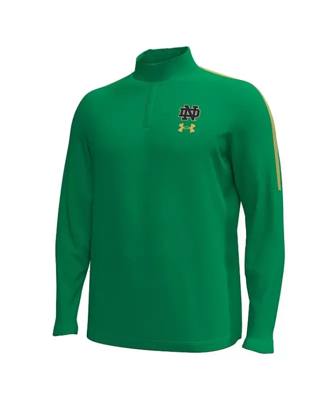 Men's Kelly Green Notre Dame Fighting Irish Playoff Performance Quarter-Zip Jacket - 3