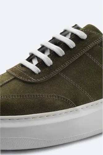 Men's Khaki 100% Suede Leather Flexible Sole Casual Shoe B008002-Khaki - 3