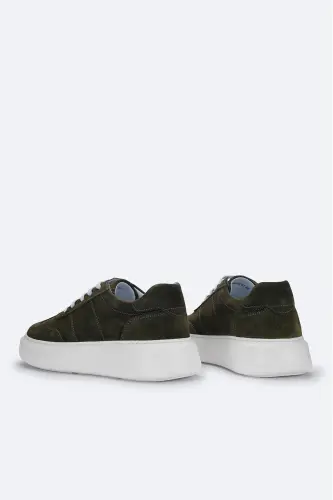 Men's Khaki 100% Suede Leather Flexible Sole Casual Shoe B008002-Khaki - 4
