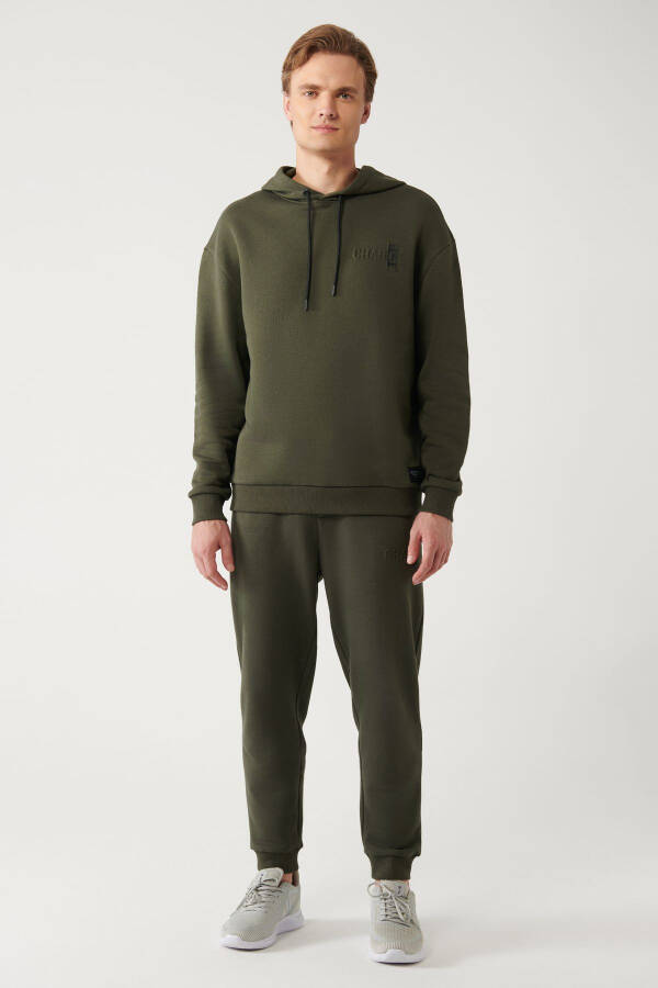 Men's Khaki Hooded Sweatshirt - 12