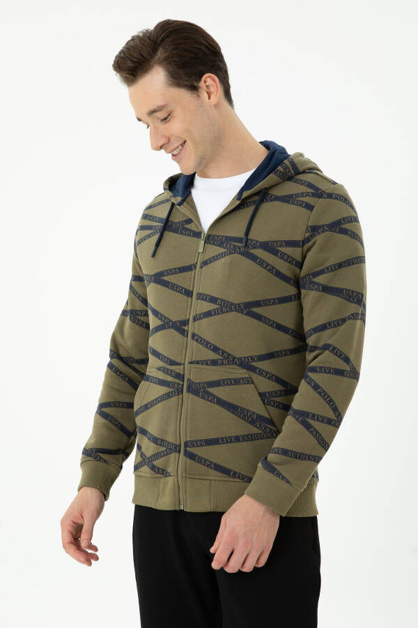 Men's Khaki Knit Cardigan - 3