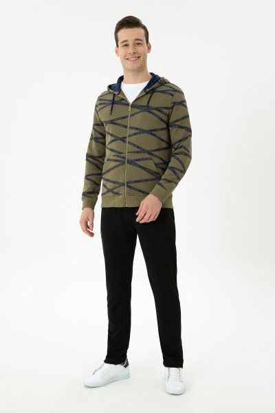 Men's Khaki Knit Cardigan - 4