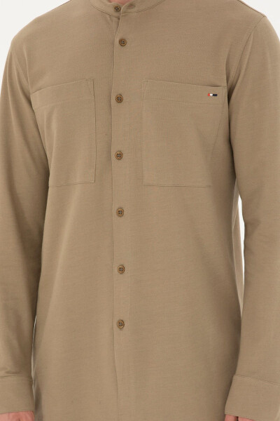 Men's Khaki Knit Cardigan - 6