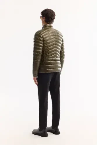 Men's Khaki Puffer Jacket - 4