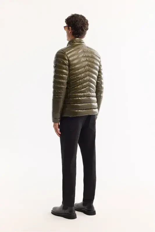 Men's Khaki Puffer Jacket - 4