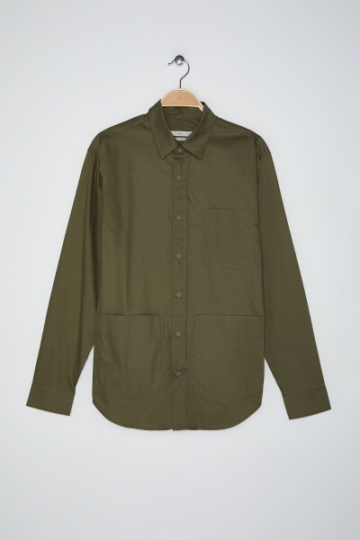 Men's Khaki Shirt 27064766 - MANGO MAN (1)