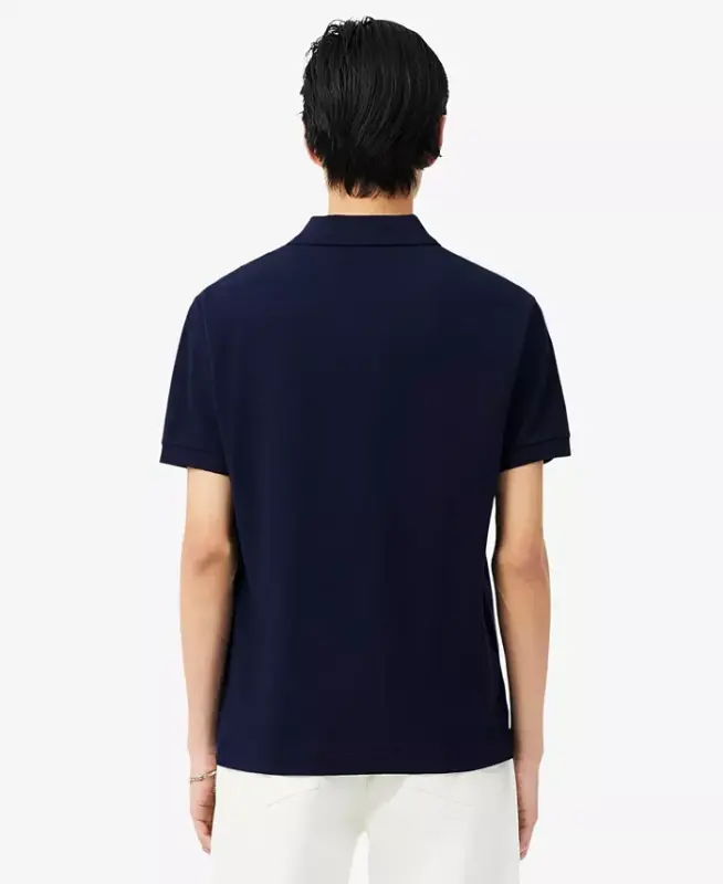 Men's L.12.12 Classic-Fit Short-Sleeve Piqué Polo Shirt-166 - Navy Blue - 4