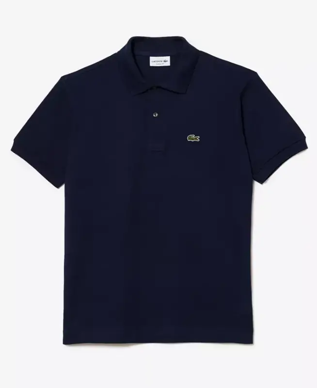 Men's L.12.12 Classic-Fit Short-Sleeve Piqué Polo Shirt-166 - Navy Blue - 5