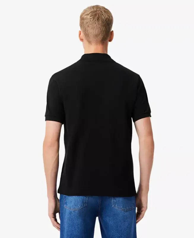 Men's L.12.12 Classic-Fit Short-Sleeve Piqué Polo Shirt-031 - Black - 4