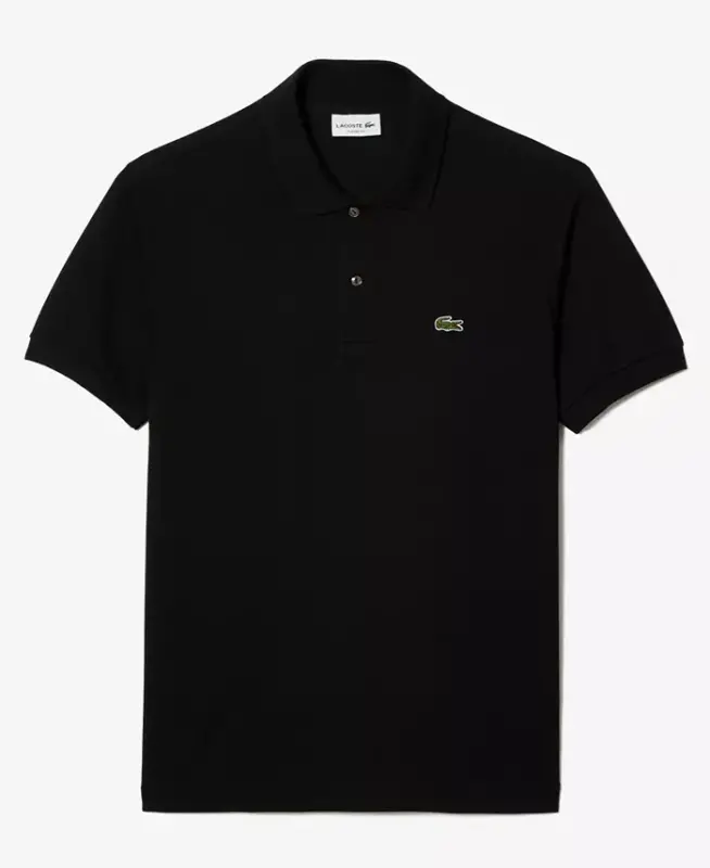 Men's L.12.12 Classic-Fit Short-Sleeve Piqué Polo Shirt-031 - Black - 5