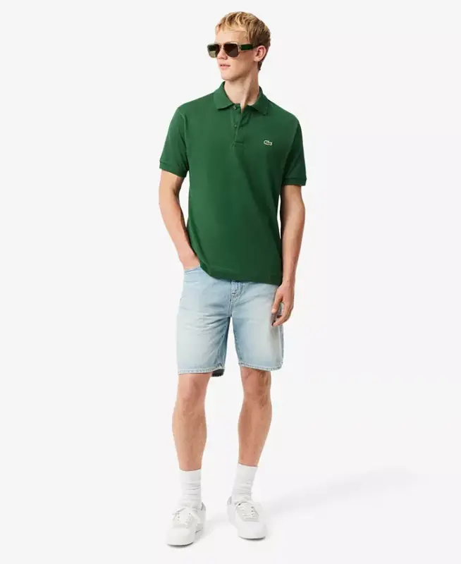 Men's L.12.12 Classic-Fit Short-Sleeve Piqué Polo Shirt-132 - Green - 2