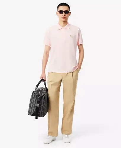 Men's L.12.12 Classic-Fit Short-Sleeve Piqué Polo Shirt-T03 - Flamingo Pink - 4
