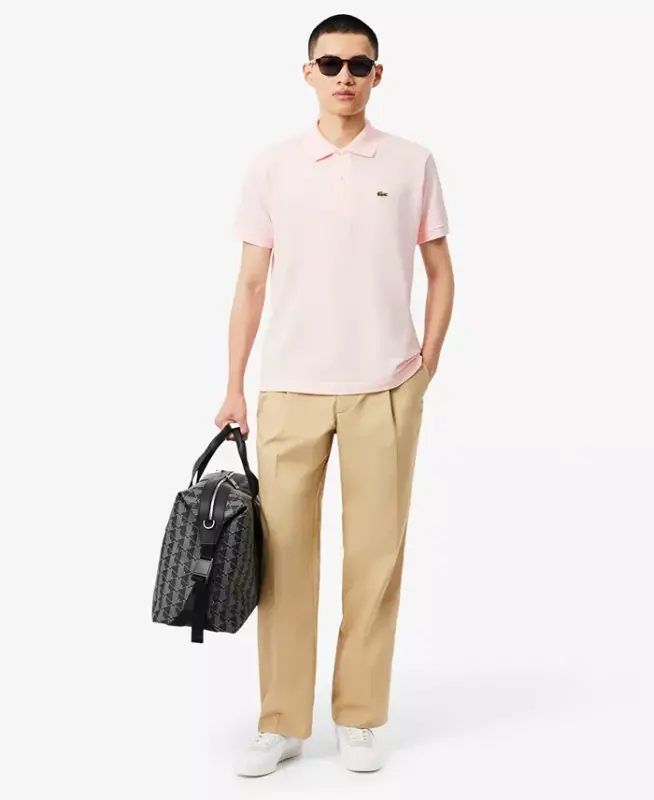 Men's L.12.12 Classic-Fit Short-Sleeve Piqué Polo Shirt-T03 - Flamingo Pink - 4