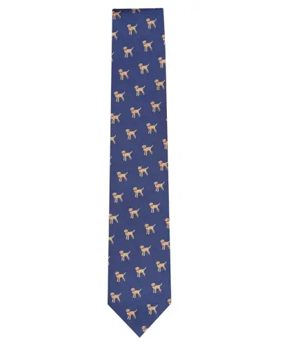 Men's Labrador Convo Print Galstuk, Modazone-Navy uchun yaratilgan - 2
