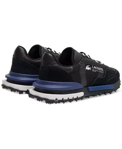 Men's Lacoste Elite Active To'qimachilik Krossovkalari-Qora/Ko'k - 2