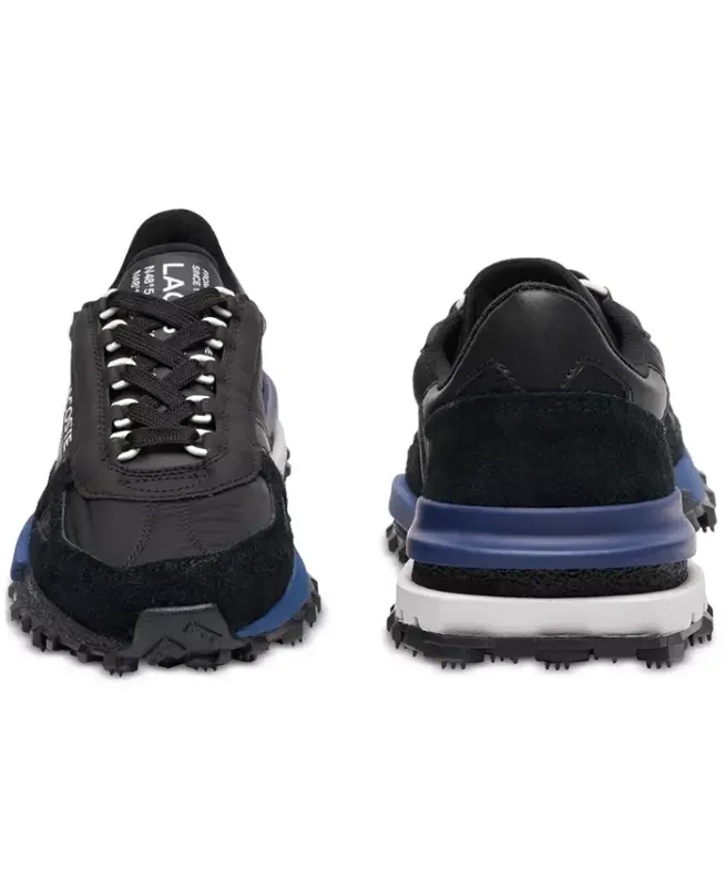 Men's Lacoste Elite Active To'qimachilik Krossovkalari-Qora/Ko'k - 5