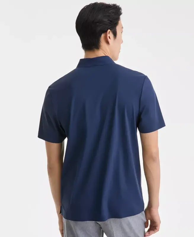 Men's Laser Cut Short Sleeve Performance Polo Shirt, Exclusively at Modazone - 4