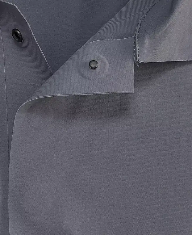 Men's Laser Cut Short Sleeve Performance Polo Shirt, Exclusively at Modazone - Ebony - 3