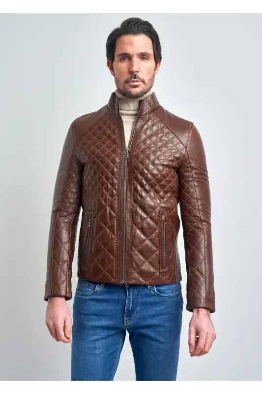 Men's Leather Jacket - PIERRE CARDIN