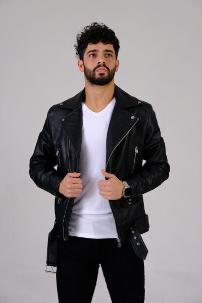 Men's leather jacket - 1