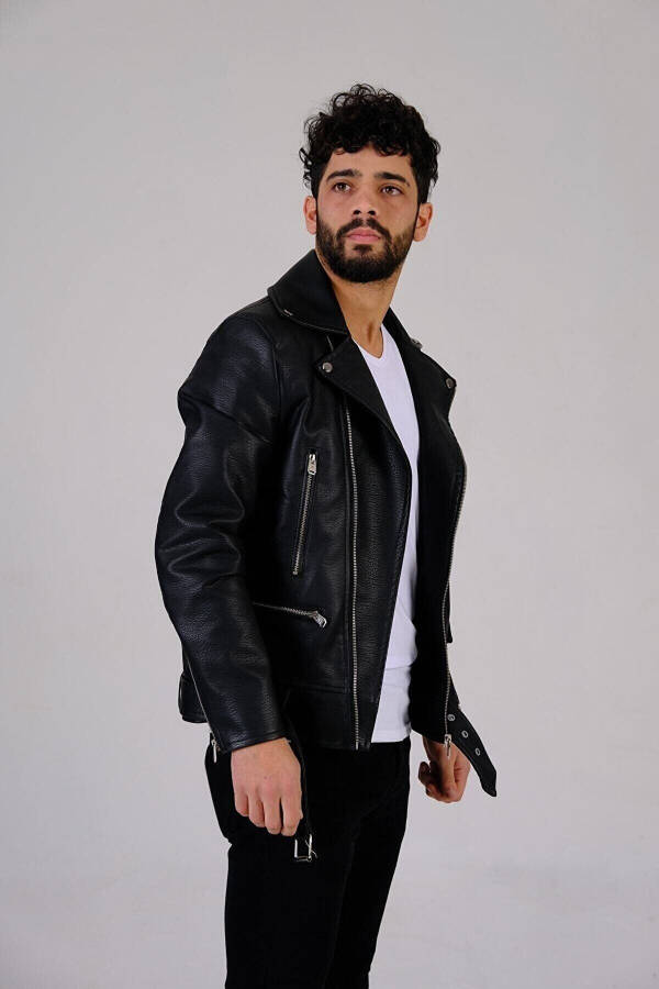 Men's leather jacket - 3