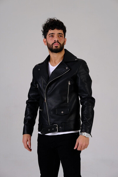 Men's leather jacket - 4