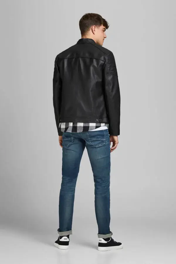 Men's Leather Jacket 63412147218 Black - 5