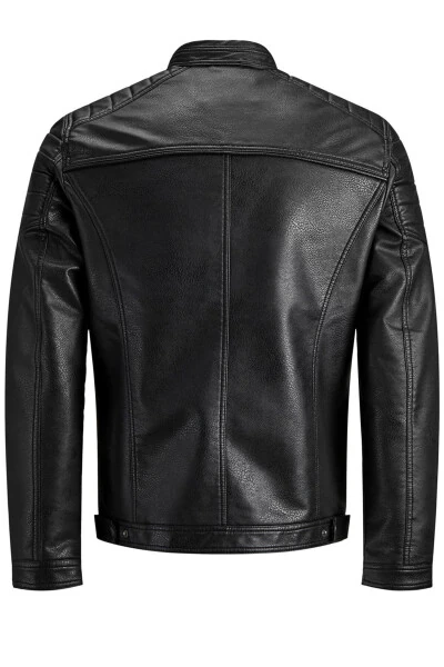 Men's Leather Jacket 63412147218 Black - 8