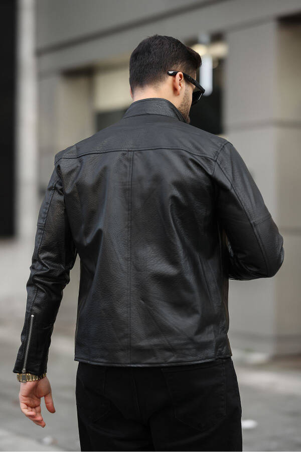 Men's Leather Jacket Winter Jacket Leather Coat - 5