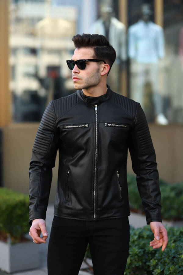 Men's Leather Jacket Winter Jacket Leather Coat - 9