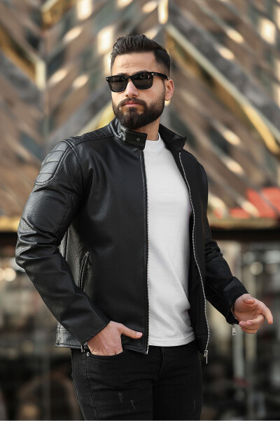 Men's Leather Jacket Winter Jacket Leather Coat - 7