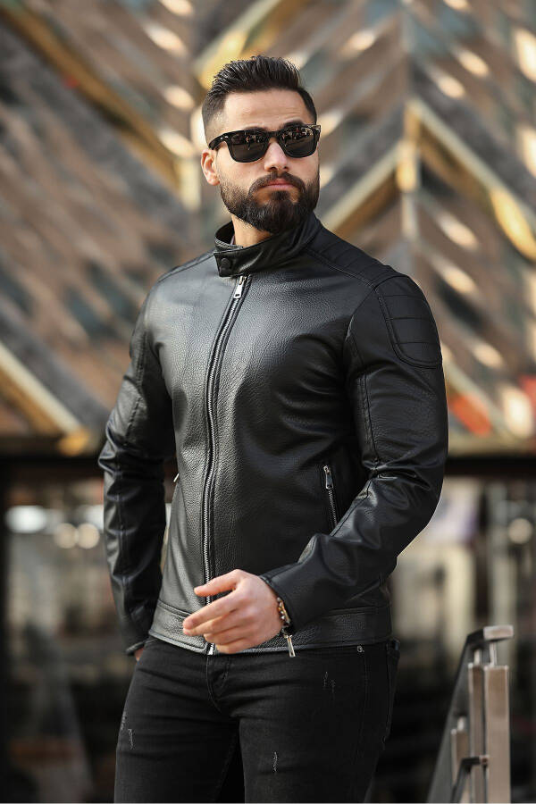 Men's Leather Jacket Winter Jacket Leather Coat - 9