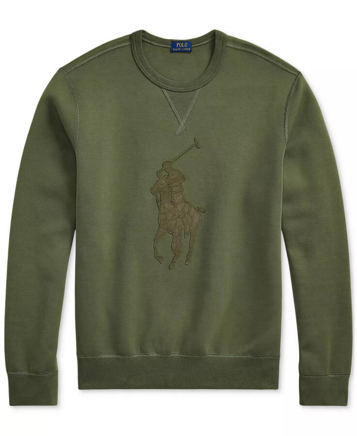 Men's Leather-Pony Double-Knit Sweatshirt Thermal Green - 5