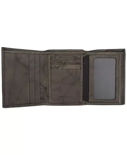 Men's Leather RFID Extra-Capacity Trifold-Brown - 3