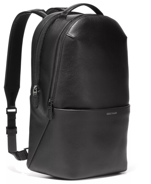 Men's Leather Triboro Backpack Black - 3