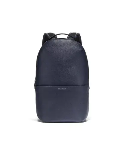 Men's Leather Triboro Backpack-Navy Blazer - 1