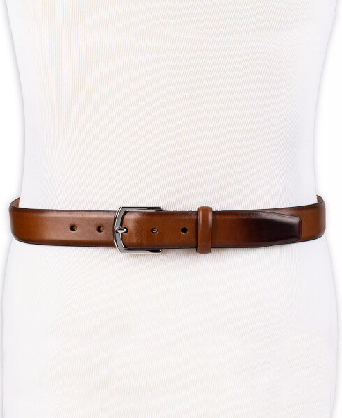 Men's Lewis Burnished Leather Dress Belt Tan - 5