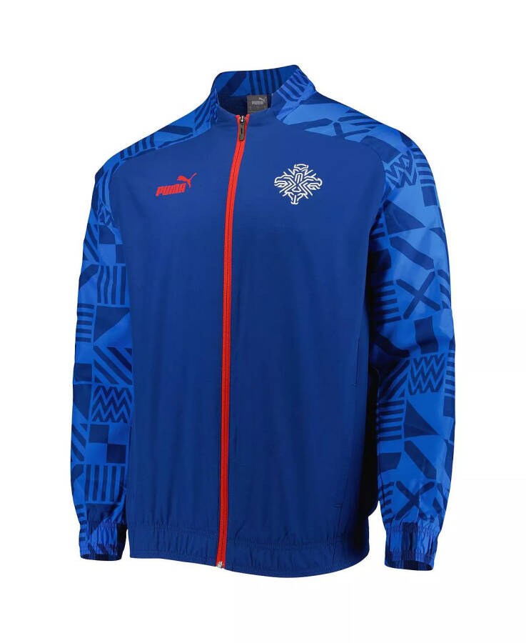 Men's Light Blue Iceland National Team Pre-Match Raglan Full-Zip Training Jacket Light Blue - 3