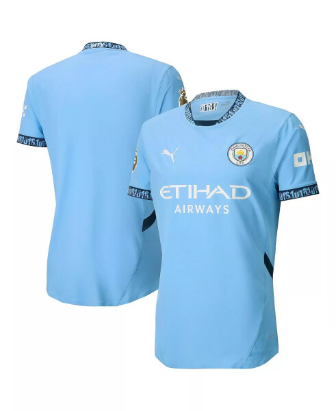 Men's Light Blue Manchester City 2024/25 Home Authentic Jersey Light Blue - 1