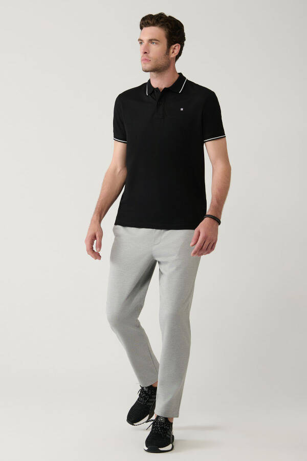 Men's Light Grey Jogger Pants with Side Pockets, Woven Drawstring Relaxed Fit B003005 - 8