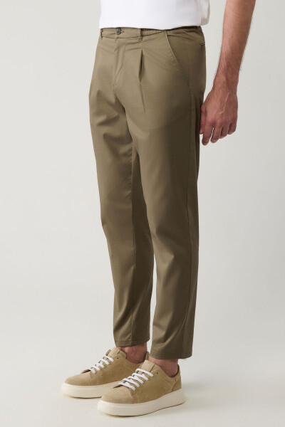 Men's Light Khaki Pagos Relaxed Fit Classic Waist Pants A41Y3037 - 3