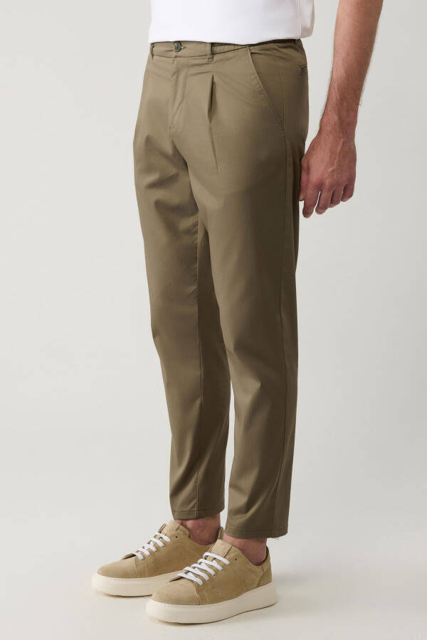 Men's Light Khaki Pagos Relaxed Fit Classic Waist Pants A41Y3037 - 3