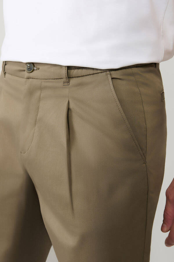 Men's Light Khaki Pagos Relaxed Fit Classic Waist Pants A41Y3037 - 6