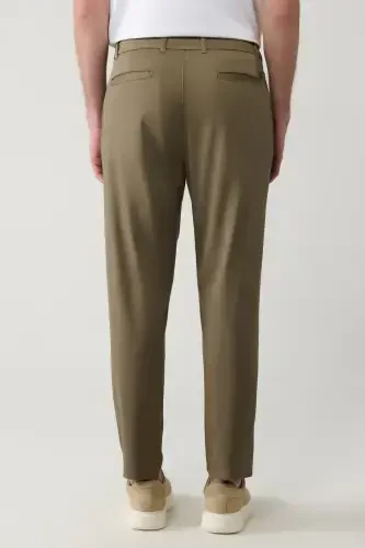 Men's Light Khaki Pagos Relaxed Fit Classic Waist Pants A41Y3037 - 4