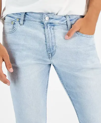 Men's Light-Wash Slim Tapered Fit Jeans-Pitch Wash - 5