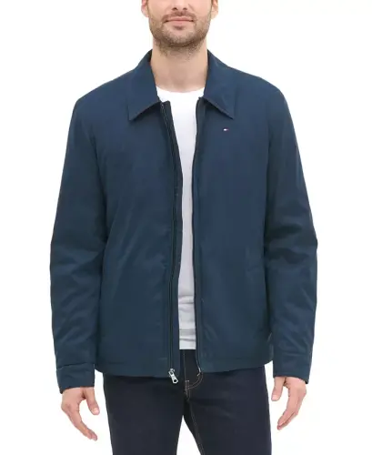 Men's Lightweight Full Zip-Front Jacket -Navy - 3