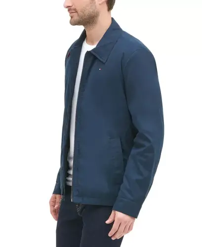 Men's Lightweight Full Zip-Front Jacket -Navy - 4