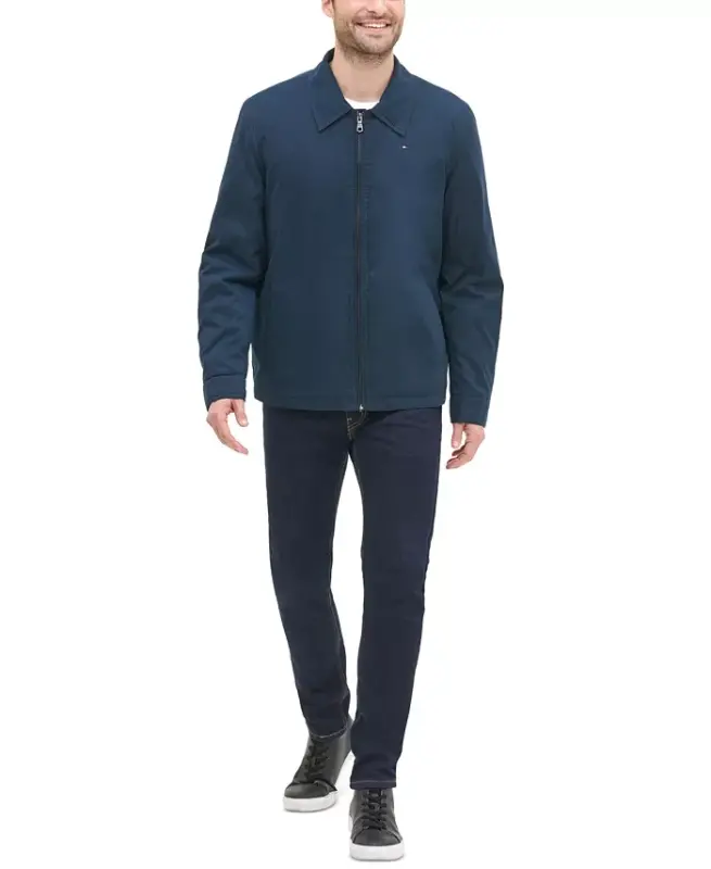 Men's Lightweight Full Zip-Front Jacket -Navy - 6