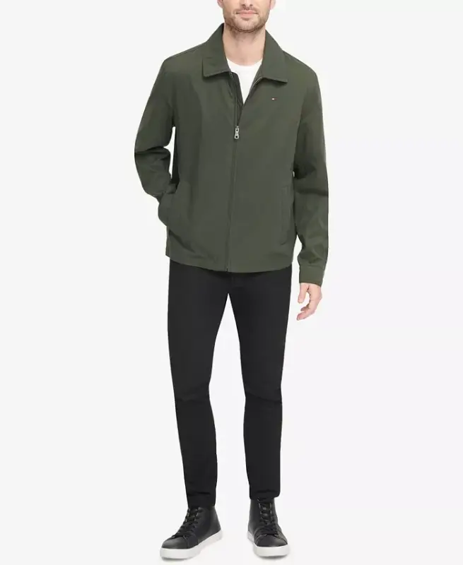 Men's Lightweight Full Zip-Front Jacket -Olive - 5